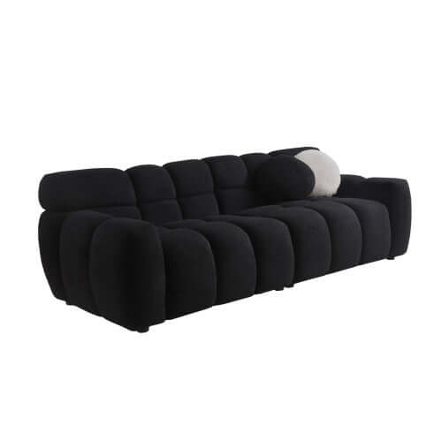 Modern Marshmallow Tufted Boucle Fabric Sofa