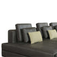 Modular Corner Sectional Sofa with Movable Ottoman in Brown or Black (113")