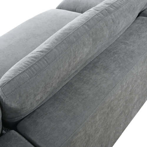 Large Modular 5 Seat Sectional Cloud Sofa with Ottoman, Beige or Gray (176")