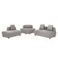 Modern Modular 3-piece Sectional Boucle Sofa in Beige or Gray