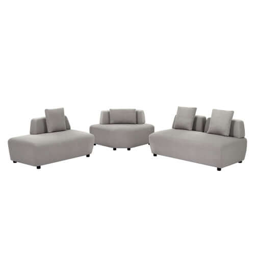 Modern Modular Sectional Boucle Fabric Sofa 92" (2 Colors)