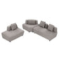 Modern Modular 3-piece Sectional Boucle Sofa in Beige or Gray