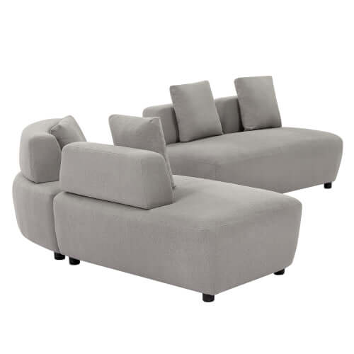 Modern Modular Sectional Boucle Fabric Sofa 92" (2 Colors)