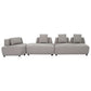 Modern Modular 3-piece Sectional Boucle Sofa in Beige or Gray