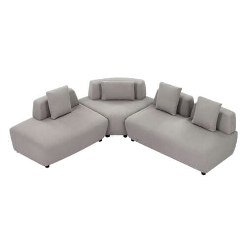 Modern Modular Sectional Boucle Fabric Sofa 92" (2 Colors)