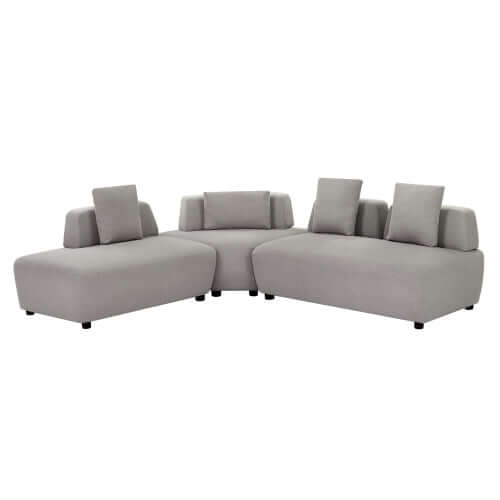 Modern Modular Sectional Boucle Fabric Sofa 92" (2 Colors)