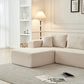 Modern Low Pro Sherpa Foam Sectional LF Chaise Sofa 104" (4 Colors)