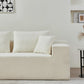 Modern Low Pro Sherpa Foam Sectional LF Chaise Sofa 104" (4 Colors)