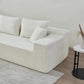 Modern Low Pro Sherpa Foam Sectional LF Chaise Sofa 104" (4 Colors)