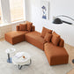 Modern Modular Dual Chaise Sherpa Sectional Sofa (3 Colors)