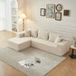 Modern Low Pro Sherpa Foam Sectional LF Chaise Sofa 104" (4 Colors)