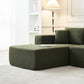 Modern Low Pro Sherpa Foam Sectional LF Chaise Sofa 104" (4 Colors)