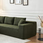 Modern Low Pro Sherpa Foam Sectional LF Chaise Sofa 104" (4 Colors)