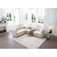 Glamorous Channel Tufted Velvet Square Arm Corner Sectional Sofa