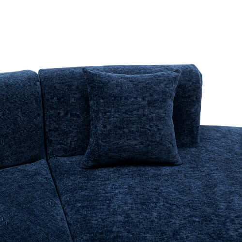 Modular Curved Sectional Sofa Chenille Fabric 136.6" (3 Colors)