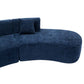 Modular Curved Sectional Sofa Chenille Fabric 136.6" (3 Colors)