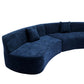 Modular Curved Sectional Sofa Chenille Fabric 136.6" (3 Colors)