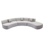 Modular Curved Sectional Sofa Chenille Fabric 136.6" (3 Colors)