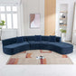 Modular Curved Sectional Sofa Chenille Fabric 136.6" (3 Colors)