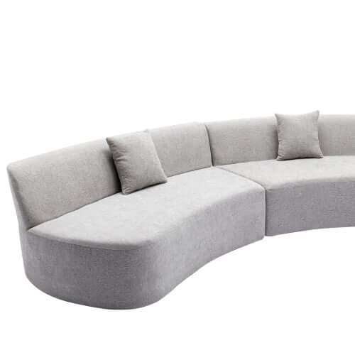 Modular Curved Sectional Sofa Chenille Fabric 136.6" (3 Colors)