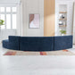 Modular Curved Sectional Sofa Chenille Fabric 136.6" (3 Colors)