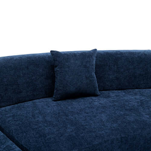 Modular Curved Sectional Sofa Chenille Fabric 136.6" (3 Colors)