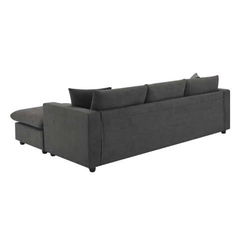 Modern Sectional Chaise Sofa Convertible Ottoman 4 Colors (100")