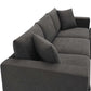 Modern Sectional Chaise Sofa Convertible Ottoman 4 Colors (100")