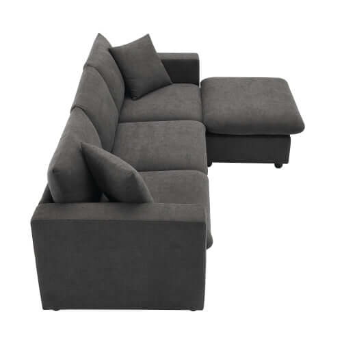 Modern Sectional Chaise Sofa w/ Chaise Ottoman 100" (4 Colors)