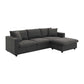 Modern Sectional Chaise Sofa Convertible Ottoman 4 Colors (100")