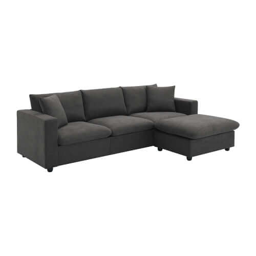 Modern Sectional Chaise Sofa w/ Chaise Ottoman 100" (4 Colors)