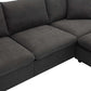 Modern Sectional Chaise Sofa Convertible Ottoman 4 Colors (100")