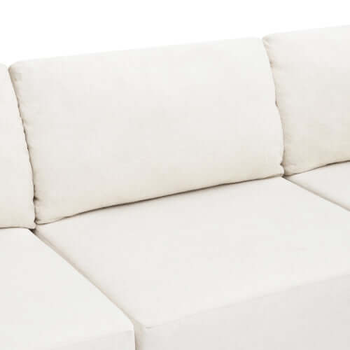 Modern Modular Low Profile Square Arm Corner Sectional Sofa (116")