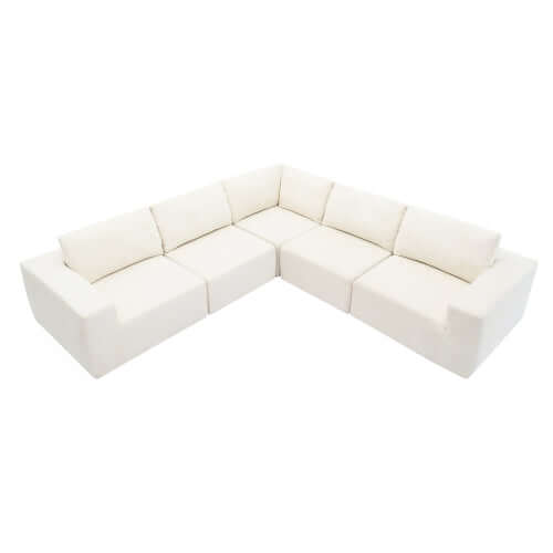 Modern Modular Low Profile Corner Sectional Sofa 116"