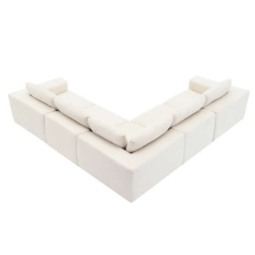 Modern Modular Low Profile Corner Sectional Sofa 116"