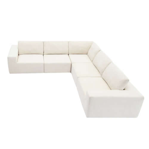 Modern Modular Low Profile Corner Sectional Sofa 116"