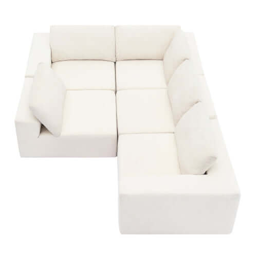 Modern Modular Low Profile Corner Sectional Sofa 116"