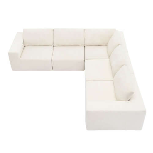 Modern Modular Low Profile Corner Sectional Sofa 116"