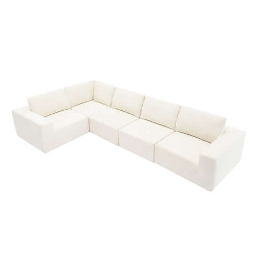 Modern Modular Low Profile Corner Sectional Sofa 116"