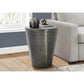 Hammered Metal Modern Round Cone Accent End Table (3 Colors)