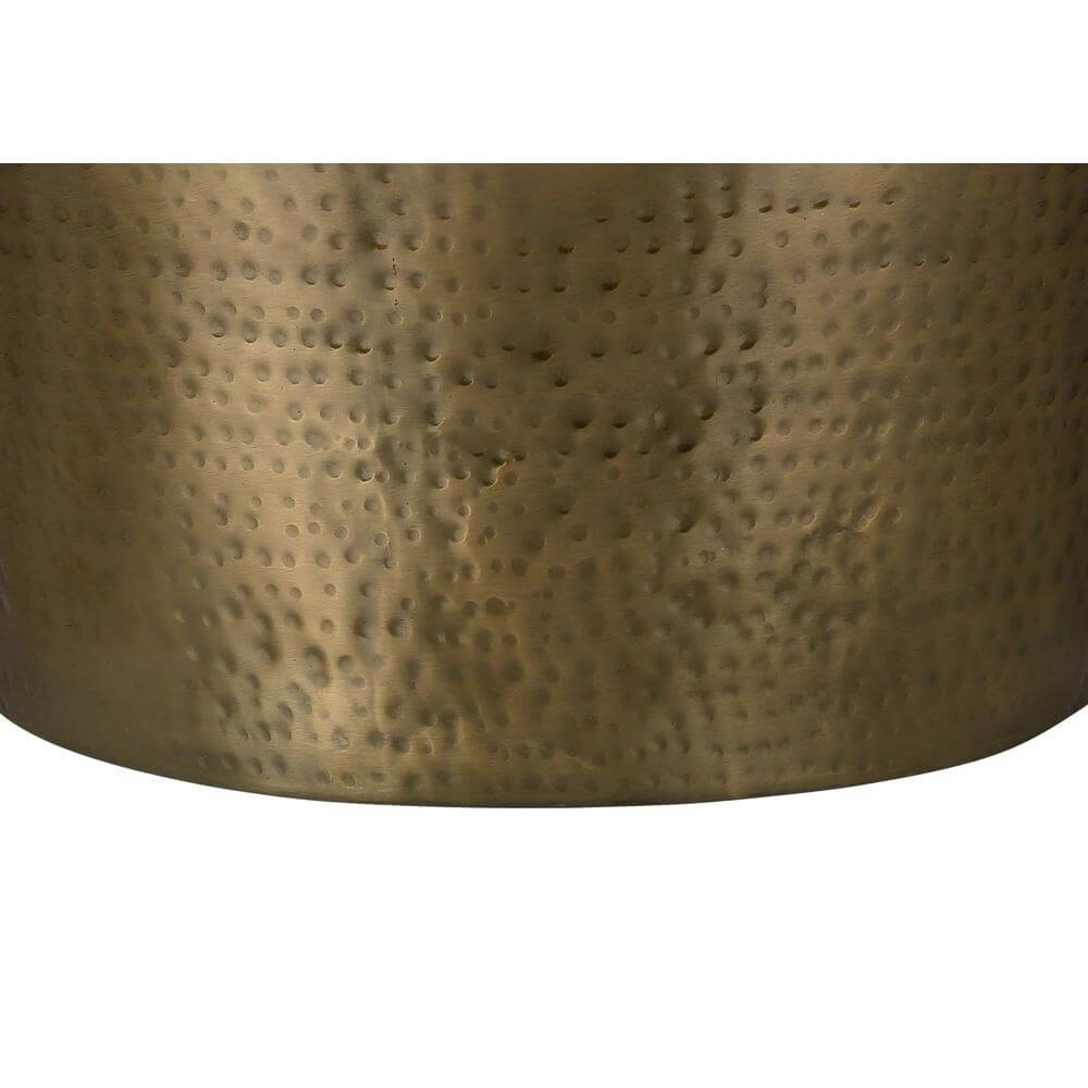 Hammered Metal Modern Round Cone Accent End Table (3 Colors)