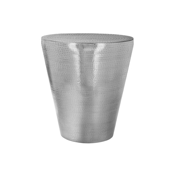 Hammered Metal Accent End Table Cone Shape (3 Colors)