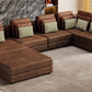 Modular Minimalist U Shape Sectional Sofa w/ Ottoman 113" (2 Colors)