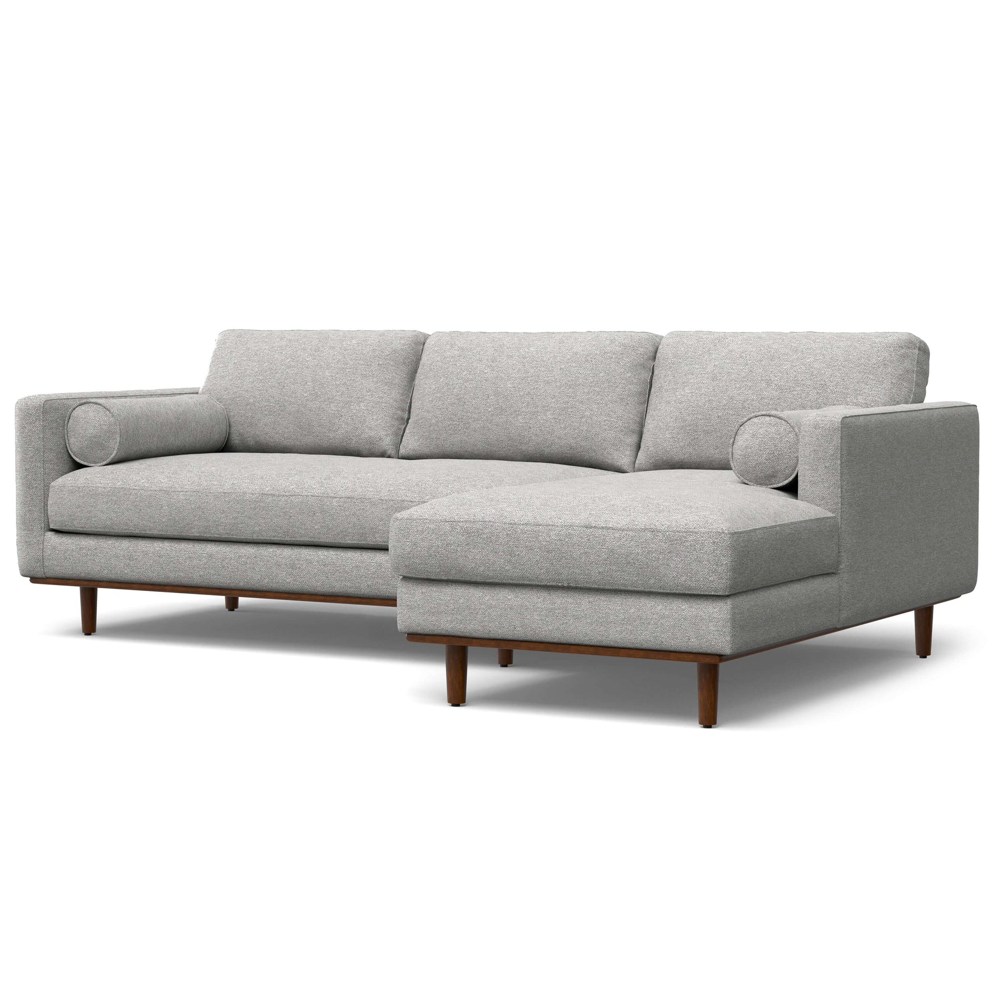 Morrison MCM Right Facing Chaise Sectional Sofa, Mist Gray 102" - Revel Sofa 