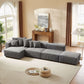 Soft Corduroy Sectional Modular Sofa 3 or 4 Piece Set, Gray or Beige - Revel Sofa 