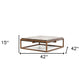 Square Concrete Top & Metal Frame Coffee Table (44")