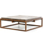 Square Concrete Top & Metal Frame Coffee Table (44")