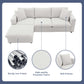 Modern Sectional Chaise Sofa w/ Chaise Ottoman 100" (4 Colors)