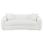 Isabella Modern Soft Boucle Fabric Tight Back Sofa in White 90"