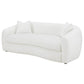 Isabella Modern Soft Boucle Fabric Tight Back Sofa in White 90"